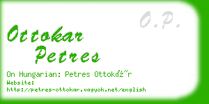 ottokar petres business card